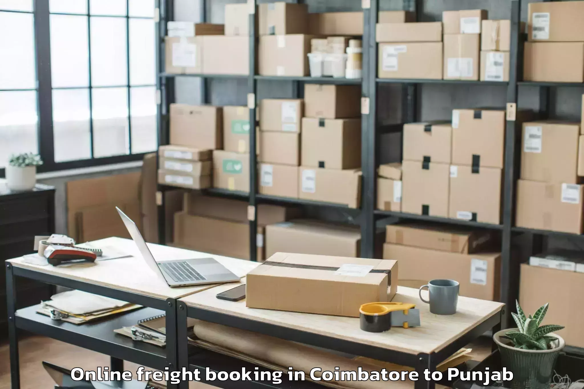 Top Coimbatore to Patti Online Freight Booking Available